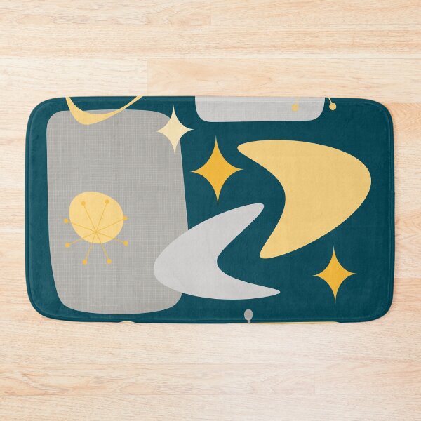 Item preview, Mid Century Atomic Abstract 15 Gray, Yellow designed and sold by trdstudio.