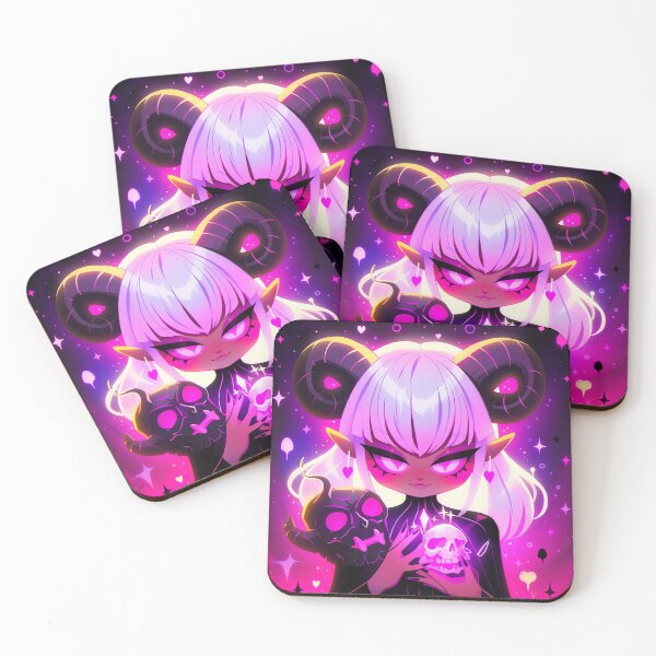 Item preview, Cute Devious Pink Devil Anime Girl designed and sold by bubblegoth.
