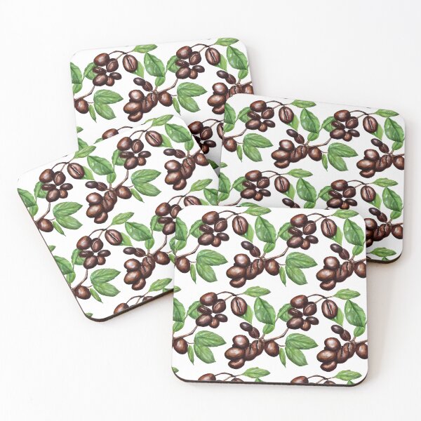 Item preview, African Coffee Beans Watercolor Pattern designed and sold by Furahisha.
