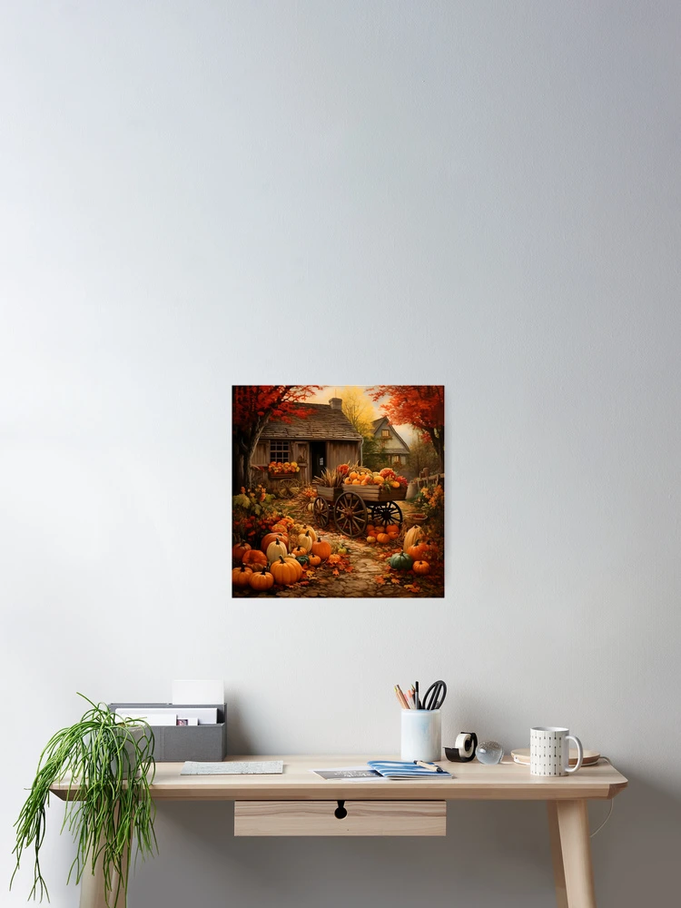 Thumbnail 2 of 3, Poster, Rustic Fall Cottage designed and sold by dcrc.