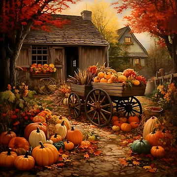 Artwork thumbnail, Rustic Fall Cottage by dcrc