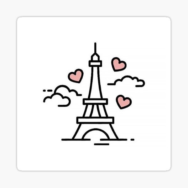 eiffel tower Sticker for Sale by rickilynn