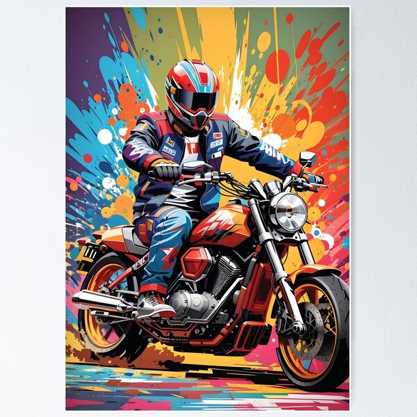 Moto Indian Vintage Motorcycle Poster - Poster Paper, Canvas Print / Gift  Idea / Wall Decor