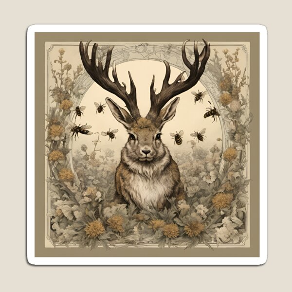 Item preview, Jackalope and Bumblebees designed and sold by HabitableMoons.