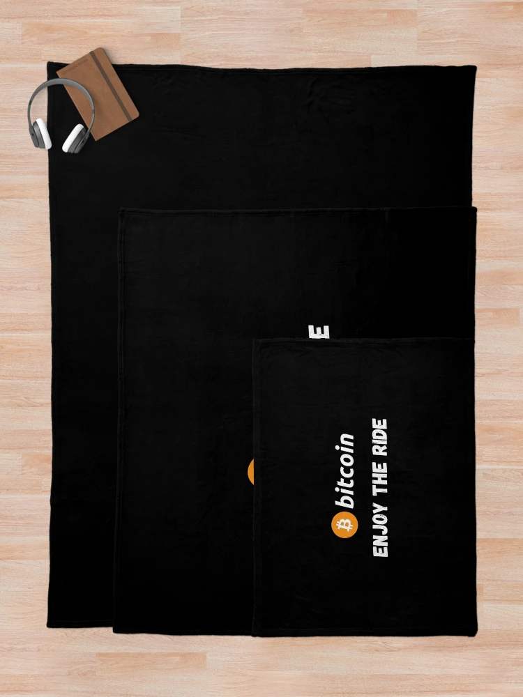 Thumbnail 5 of 6, Throw Blanket, Bitcoin - Enjoy The Ride Design designed and sold by RektRepublic.