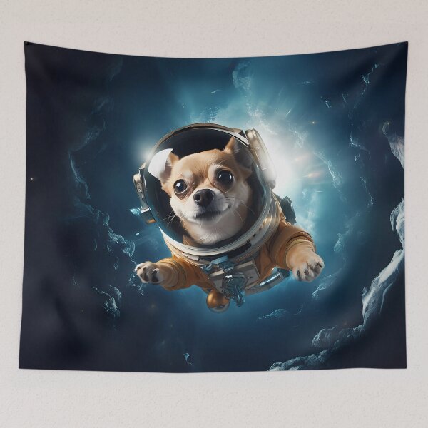 Item preview, A chihuahua in space designed and sold by the99thstudio.