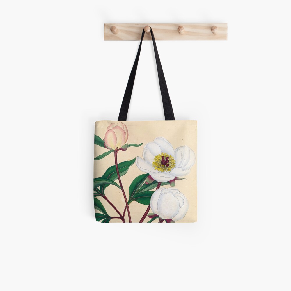 Botanical illustration: Peonies by Henry Charles Andrews – State Library Victoria Tote Bag