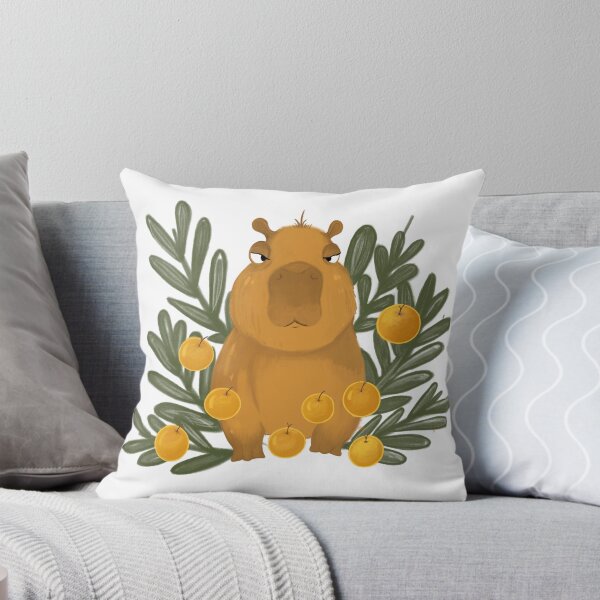 Item preview, Fat Capybara With Orange designed and sold by t1r5u2n5g.