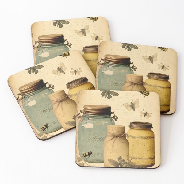 Item preview, Vintage Bee and Honey Jar designed and sold by Kathleen Douglas.