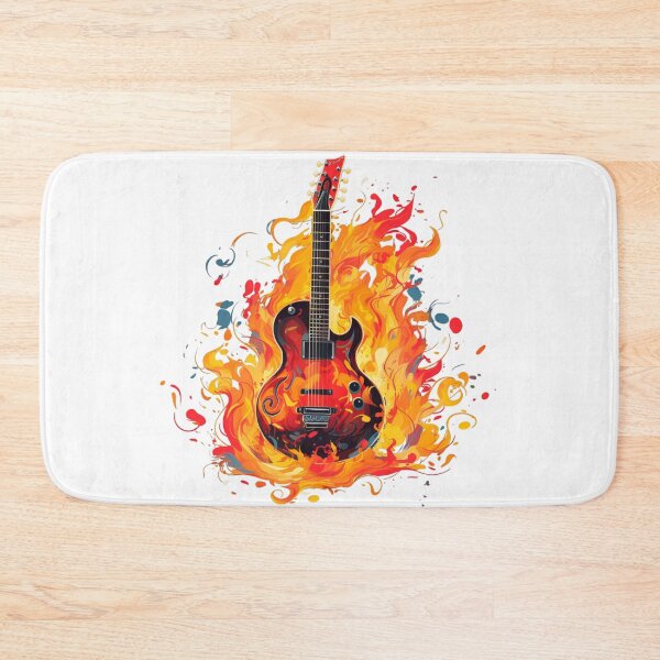 Item preview, Guitar with Fire/Flames designed and sold by LWLDesigns.