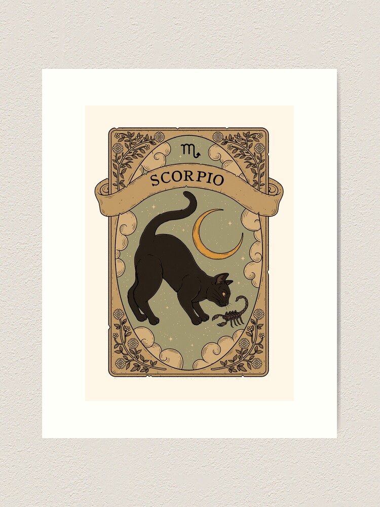Thumbnail 1 of 3, Art Print, Scorpio - Cats Astrology designed and sold by thiagocorream.