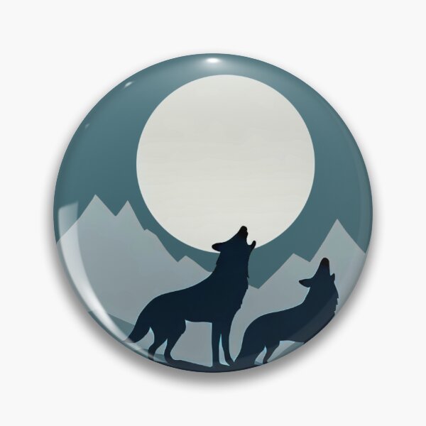 Item preview, Two howling wolves in the mountains designed and sold by Fantes.