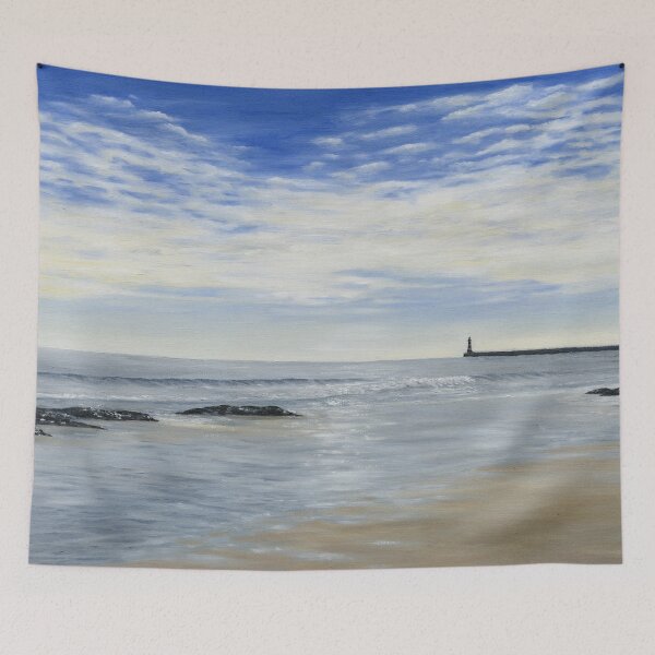 Item preview, Low Tide Roker Beach designed and sold by GillGillIllustr.