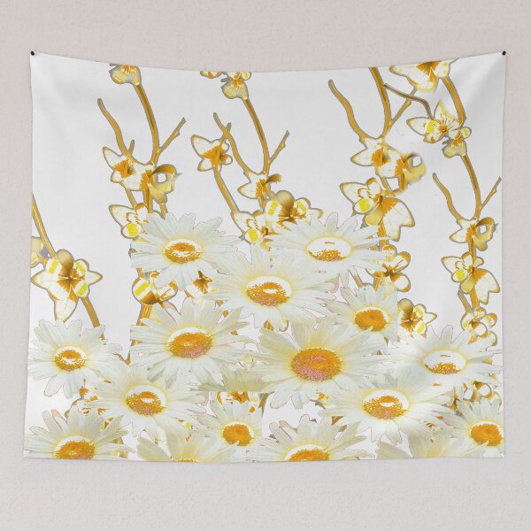 Item preview, WHITE FLORAL SPRING GARDEN ABSTRACT ART designed and sold by sharlesart.