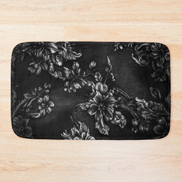 Item preview, Floral leafy Design in Black & Silver mixed Color with Black background designed and sold by Md Rashid  Hasan.