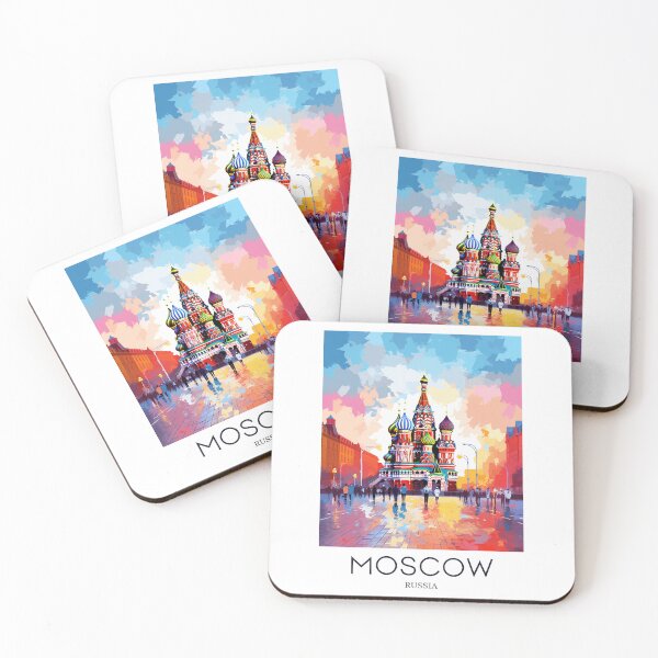 Item preview, A Pop Art Travel Print of Moscow - Russia designed and sold by StudioRedKoala.