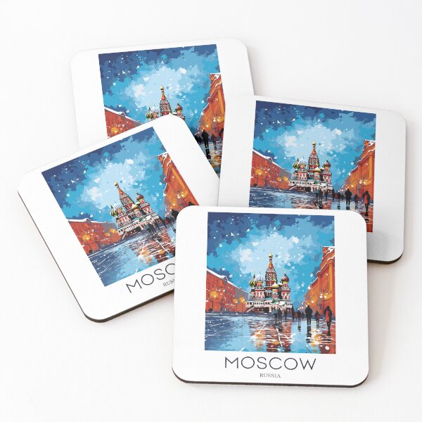 Item preview, A Pop Art Travel Print of Moscow - Russia designed and sold by StudioRedKoala.