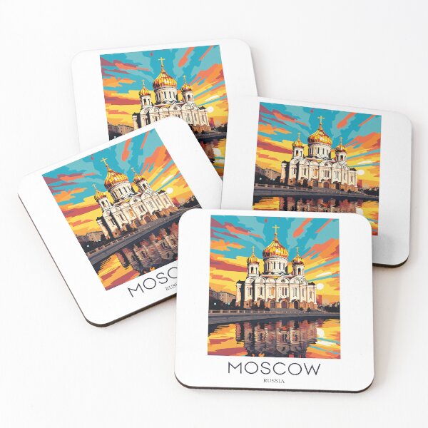 Item preview, A Pop Art Travel Print of Moscow - Russia designed and sold by StudioRedKoala.