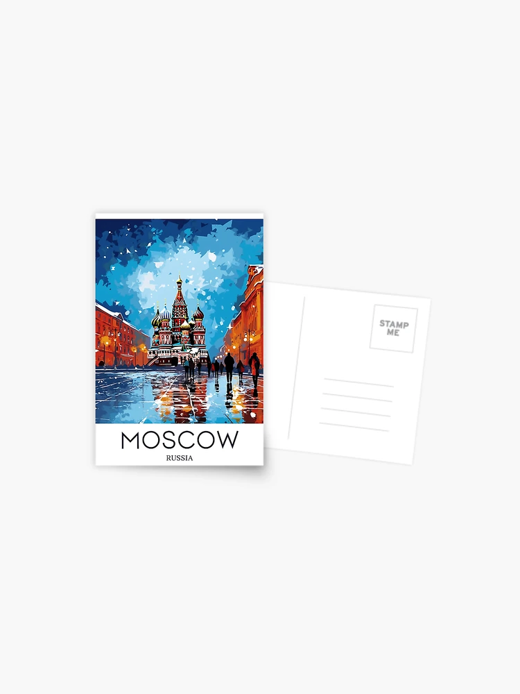 A Pop Art Travel Print of Moscow - Russia