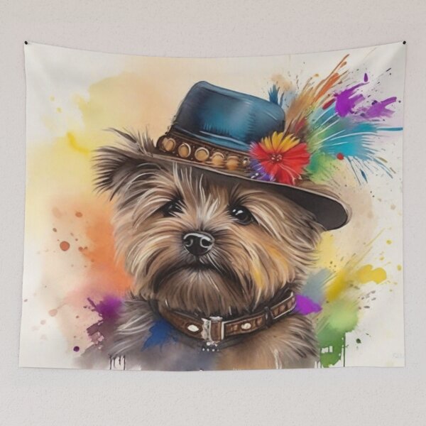 Item preview, Cairn Terrier In A Posh Hat designed and sold by Wolfheartart.