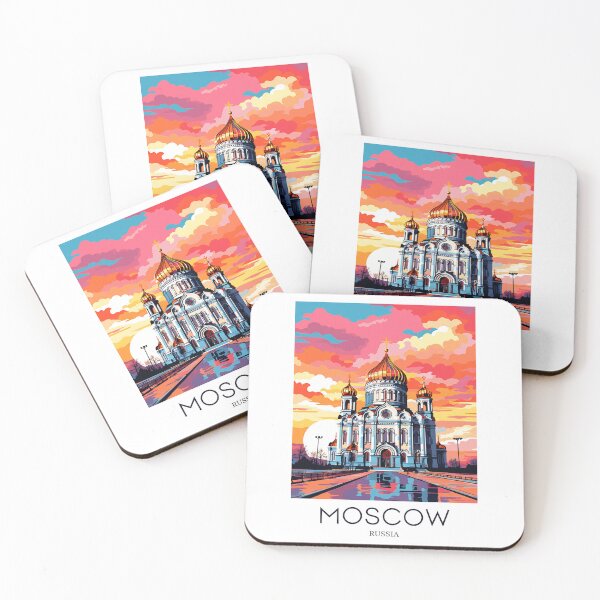 Item preview, A Pop Art Travel Print of Moscow - Russia designed and sold by StudioRedKoala.