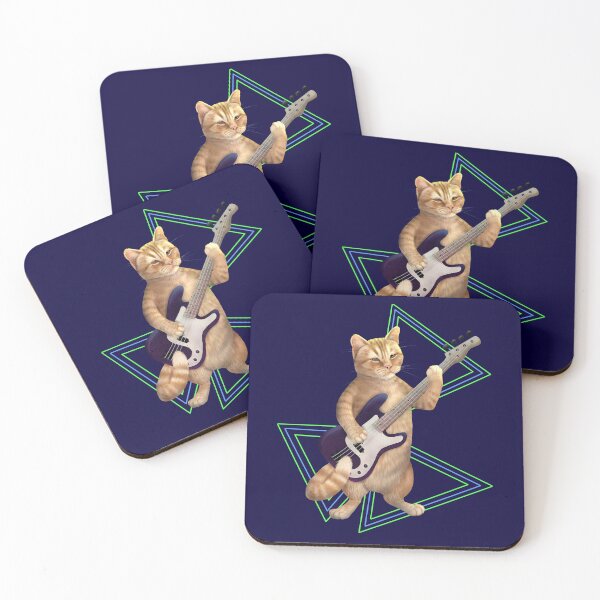 Item preview, Orange cat playing the bass designed and sold by Mehu.