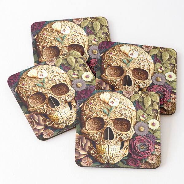 Item preview, Vintage Floral and Skull  designed and sold by Kathleen Douglas.