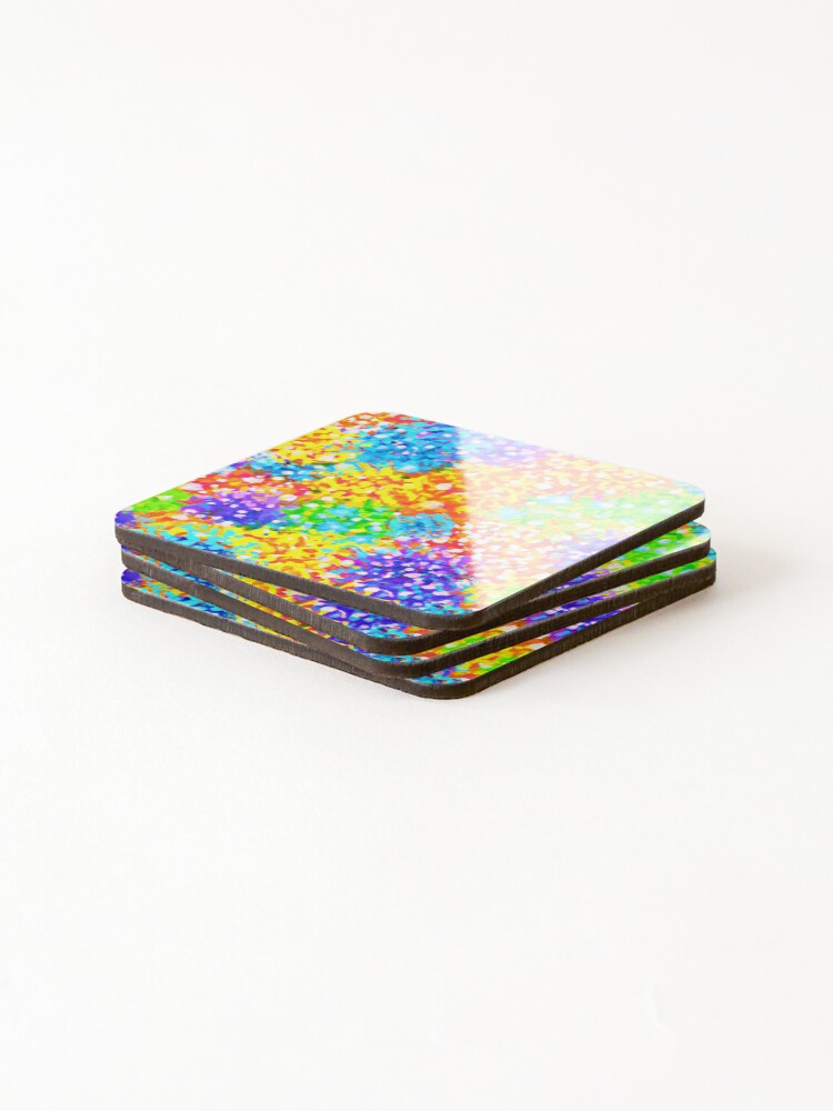 Thumbnail 4 of 5, Coasters (Set of 4), Colorful Abstract Pattern Design designed and sold by Unique-Design-4.
