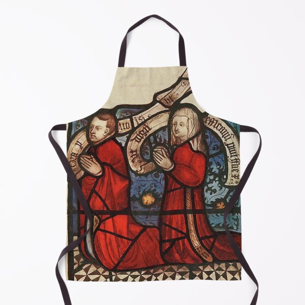 Item preview, Kneeling Religious Figures Stained Glass designed and sold by tomorrowsart.