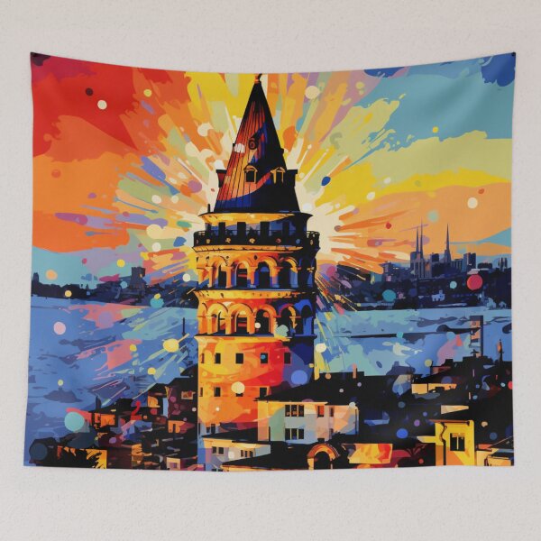 Item preview, A Pop Art Travel Print of Istanbul - Turkey designed and sold by StudioRedKoala.