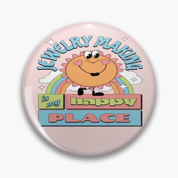 Item preview, Jewelry making is my happy place metalsmith cute kawaii mascot jeweler gift designed and sold by MetalicBabe.