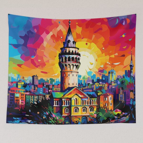 Item preview, A Pop Art Travel Print of Istanbul - Turkey designed and sold by StudioRedKoala.