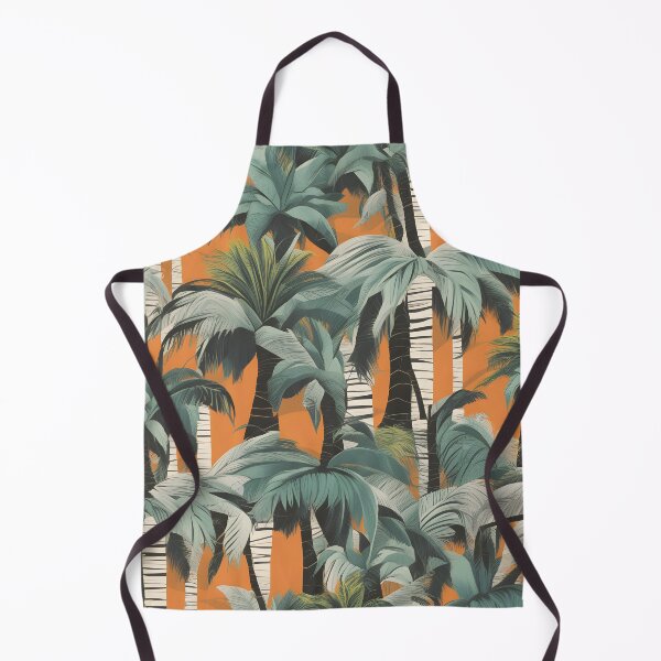 Item preview, Sunset Tropical Orange green coconut trees pattern designed and sold by the-cc.
