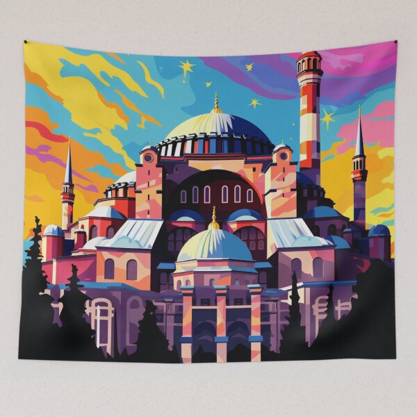 Item preview, A Pop Art Travel Print of Istanbul - Turkey designed and sold by StudioRedKoala.