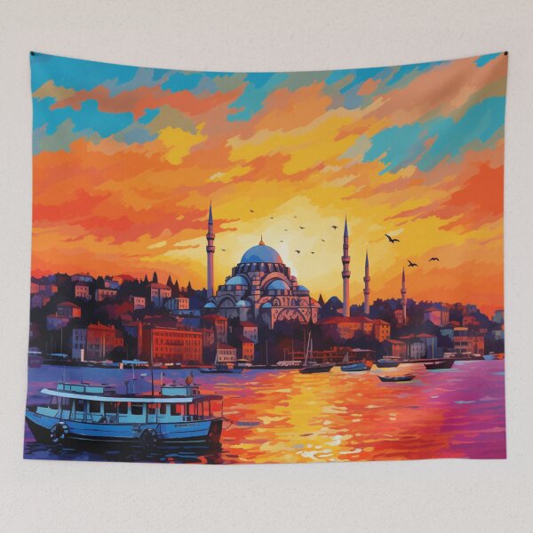 Item preview, A Pop Art Travel Print of Istanbul - Turkey designed and sold by StudioRedKoala.