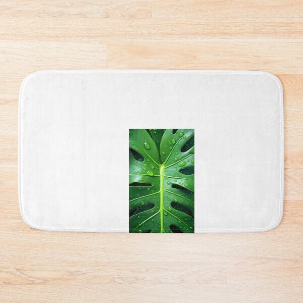 Item preview, a large green leaf with water droplets on it designed and sold by Dark Fantasy Store.