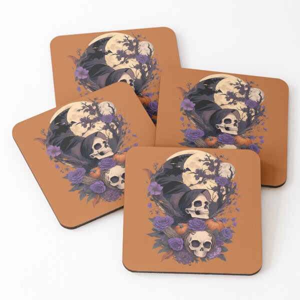 Item preview, Halloween night skulls designed and sold by DRAGONFIASCO.