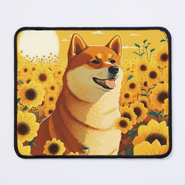 Item preview, Shiba inu dog surrounded by Sunflowers, Dog Lover designed and sold by Logiamerch.