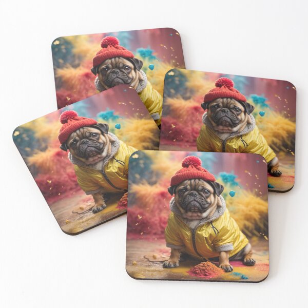 Item preview, Pug Wearing A Hat And Jacket designed and sold by Wolfheartart.