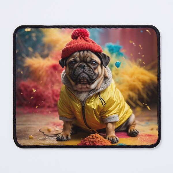 Item preview, Pug Wearing A Hat And Jacket designed and sold by Wolfheartart.