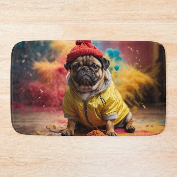 Item preview, Pug Wearing A Hat And Jacket designed and sold by Wolfheartart.