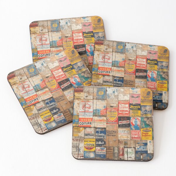 Item preview, A Faded Collage of Labels in Plywood designed and sold by GoodOldVintage.