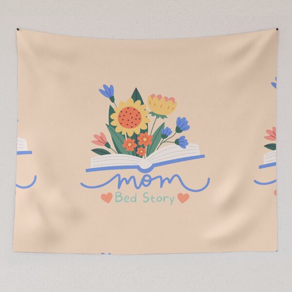 Item preview, Open Book with Florals, mom Bed Story designed and sold by Wordsmith-Wear.