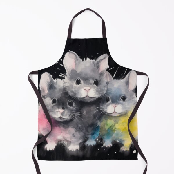 Item preview, Baby chinchillas cute face black background water colour designed and sold by Superann8.