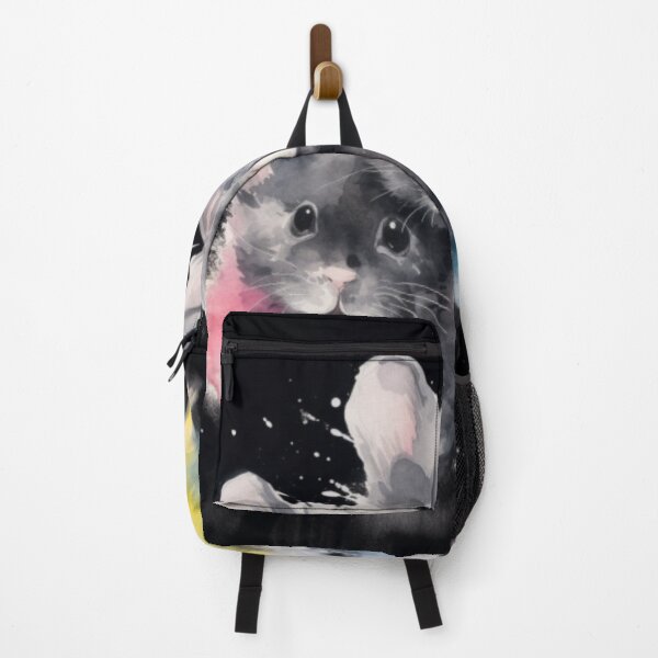 Item preview, Baby chinchillas cute face black background water colour designed and sold by Superann8.