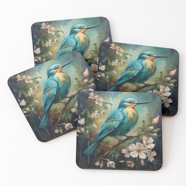 Item preview, a painting of birds with flowers and birds on flor designed and sold by ArtisimoStudio.