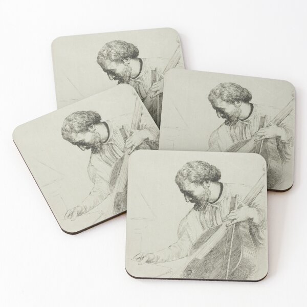 Item preview, The Double Bass Player by Alphonse Legros (c. 1873) designed and sold by ParticleStudios.