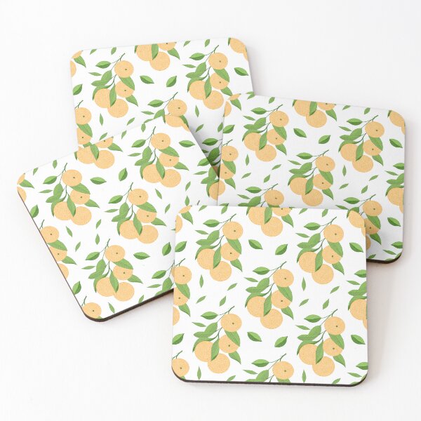 Item preview, Oranges and leaves pattern designed and sold by Roses Mond.