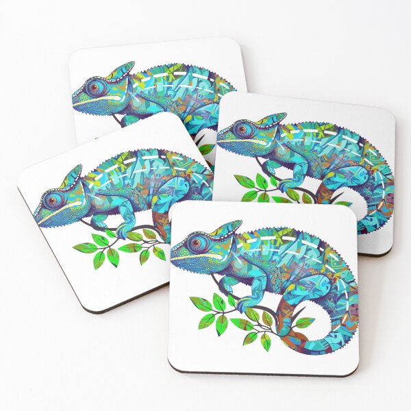 Item preview, Majestic , Colorful chameleon theme designed and sold by Okracha.