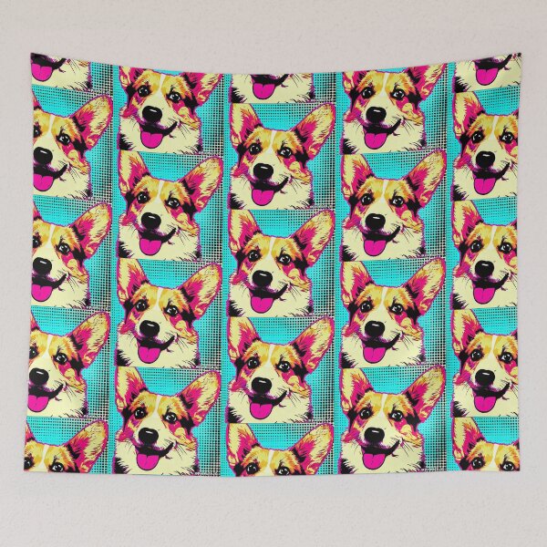 Artikelvorschau, Walisische Corgi-Pop-Art entworfen und verkauft von FunnehGacha.